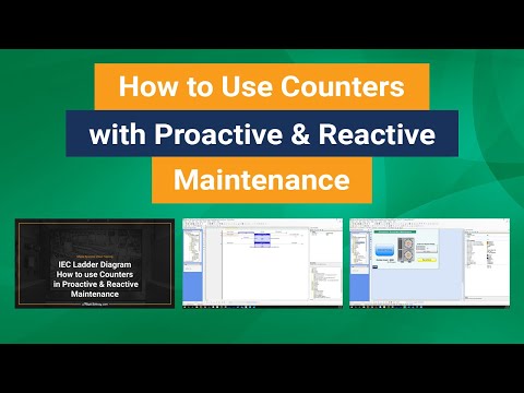 Thumbnail for a video tutorial on how to use counters with proactive and reactive maintenance in MAPware-7000 using HMIs and PLCs.