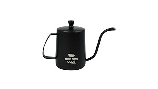 One Two Cups Teko Pitcher Kopi Teh Hand Drip Kettle Cup Stainless Steel 350ml - ZM00102 - Black - 1