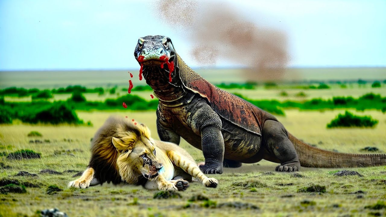 Komodo Dragons Are So Dangerous That Even Lions Are Afraid Of It!