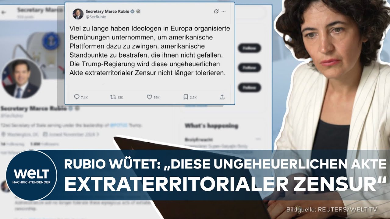 USA-Einreiseverbot für "HateAid": Nach Trump-Attacke auf EU-Digitalregeln – Jetzt reagiert Wadephul!