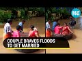 Couple floats to wedding venue in cooking vessel in Kerala, viral video