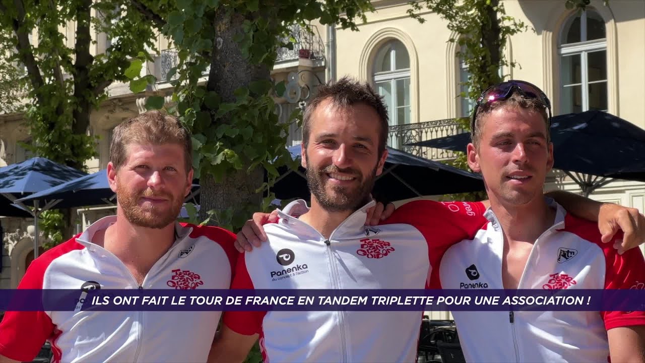 Yvelines | Ils ont fait le tour de France en tandem triplette pour une association !