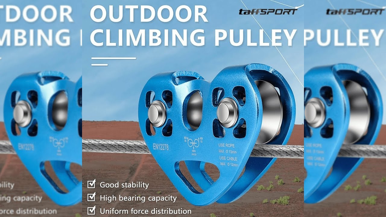 Pratinjau video produk TaffSPORT Double Pulley Tandem Zipline Smooth Surface Aluminium 30kN - ZWA006