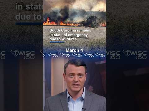 screenshot of youtube video titled State of emergency due to ongoing wildfires | TWISC60 #news #southcarolina