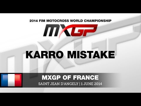 MXGP of France 2014 Matiss Karro Mistake - Motocross 