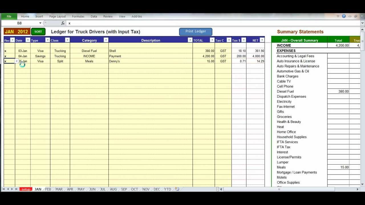 Trucker Driver Bookkeeping Software - for Canadian Truckers / Owner