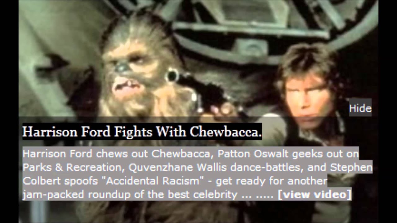 Harrison ford interview chewbacca youtube #3