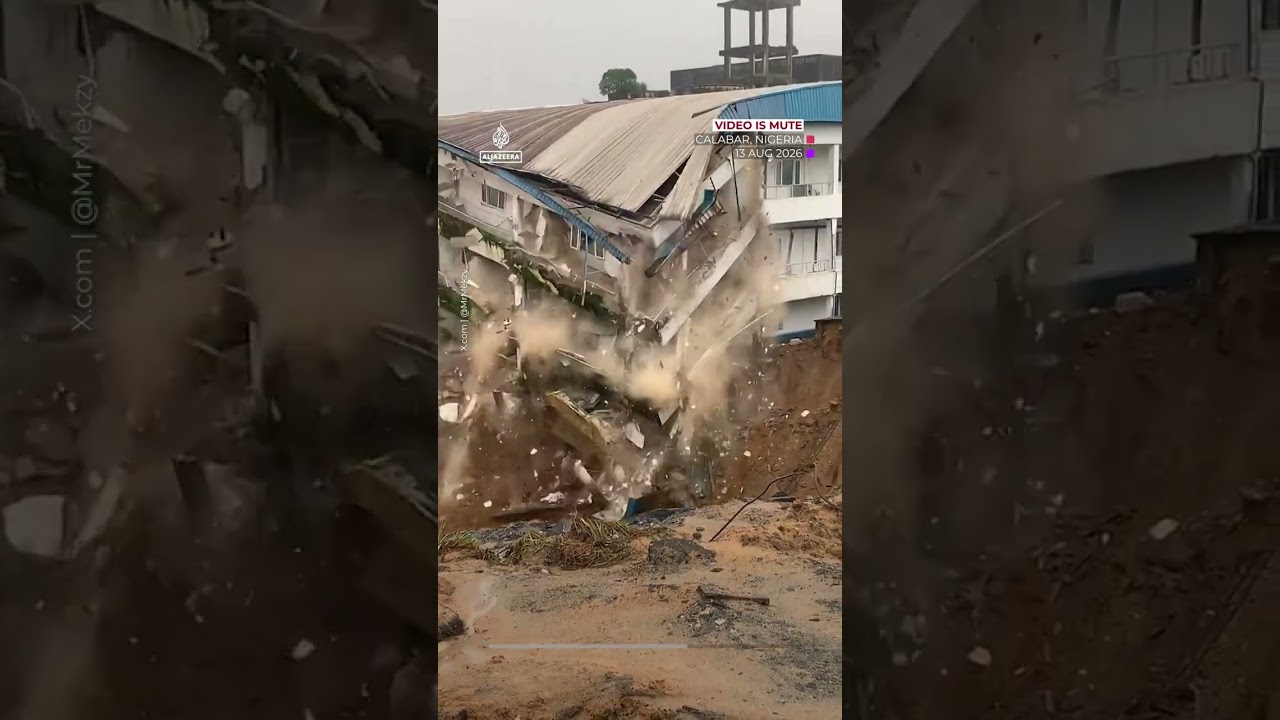 Nigeria hospital collapses after rain washed away its foundations | AJ #shorts