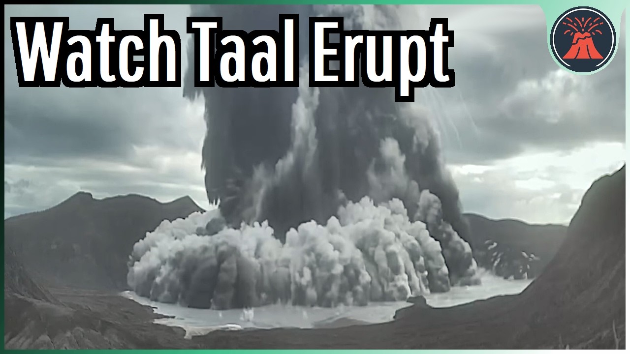 Watch the Taal Volcano Explosively Erupt; Enhanced Audio