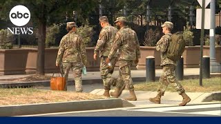 Hundreds of National Guard troops arrive in Washington, D.C.