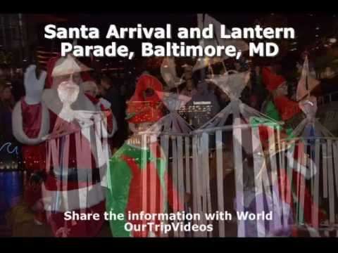 Pictures of Santa Arrival and Holiday Lantern Parade - Inner Harbor, Baltimore, MD, US