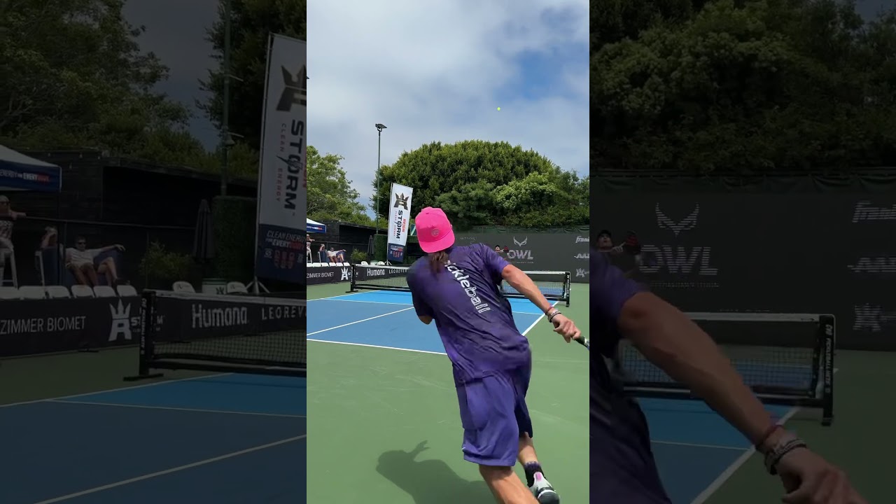 Just getting to this ball is amazing, but hitting that shot on run is mind-blowing 🤯 #pickleball