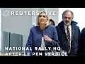 LIVE: Outside the National Rally HQ in Paris after Le Pen verdict