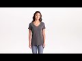port & company lpc099v ladies beach wash ® garment-dyed v-neck teevideo thumbnail