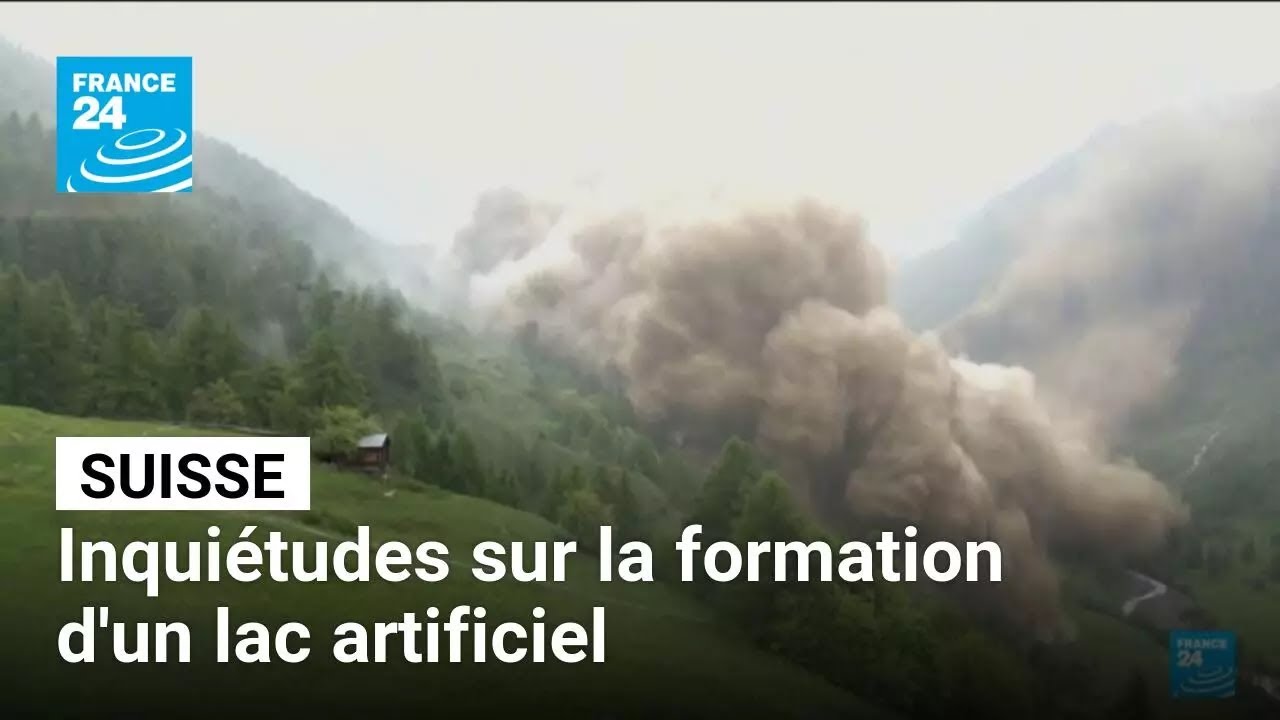 Suisse : inquiétudes sur la formation d'un lac après un gigantesque éboulement • FRANCE 24