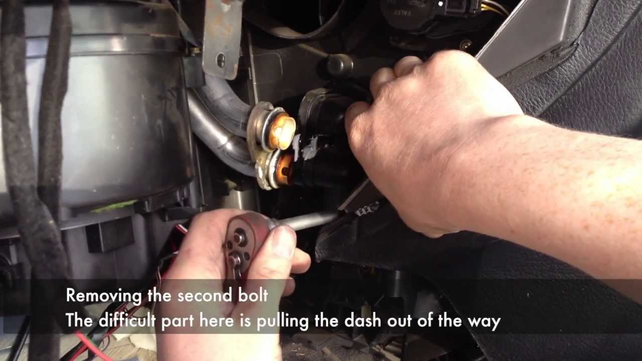 Heater Matrix Removal with dash in place - YouTube