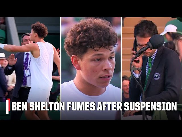 😱 Ben Shelton FURIOUS as curfew suspends match while up 5-4 in Set 3 | 2025 Wimbledon