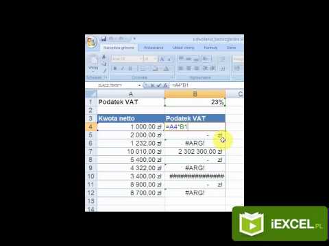 Jak korzystać z Excela - adresowania względne i bezwzględne