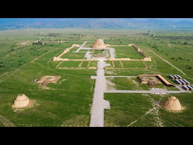 Xixia Imperial Tombs: Aerial view of China's 'Oriental Pyramids'