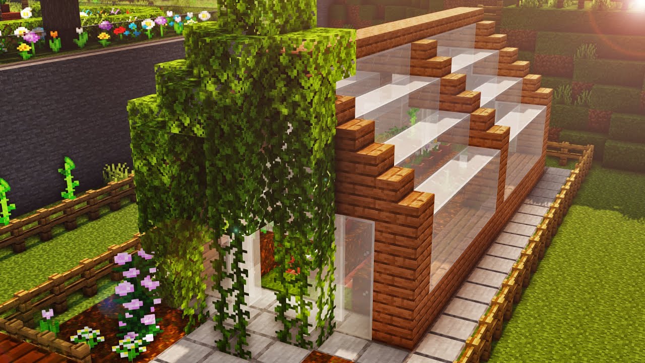 Minecraft Gardening 101 Greenhouse Tutorial 2 HD YouTube