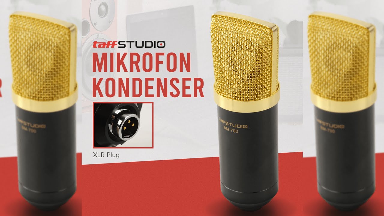 Pratinjau video produk TaffSTUDIO Mikrofon Kondenser XLR Condenser Microphone Studio Podcast - BM-700