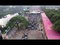 Farewell to a Leader: Vijayakanths Final Journey at Island Ground | Drone Visuals | News9