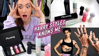 harry styles pleasing unboxing!! *freaking out*