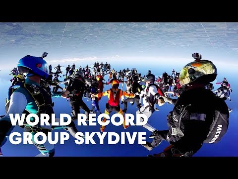 World Record Group Skydive: 164-Person Formation