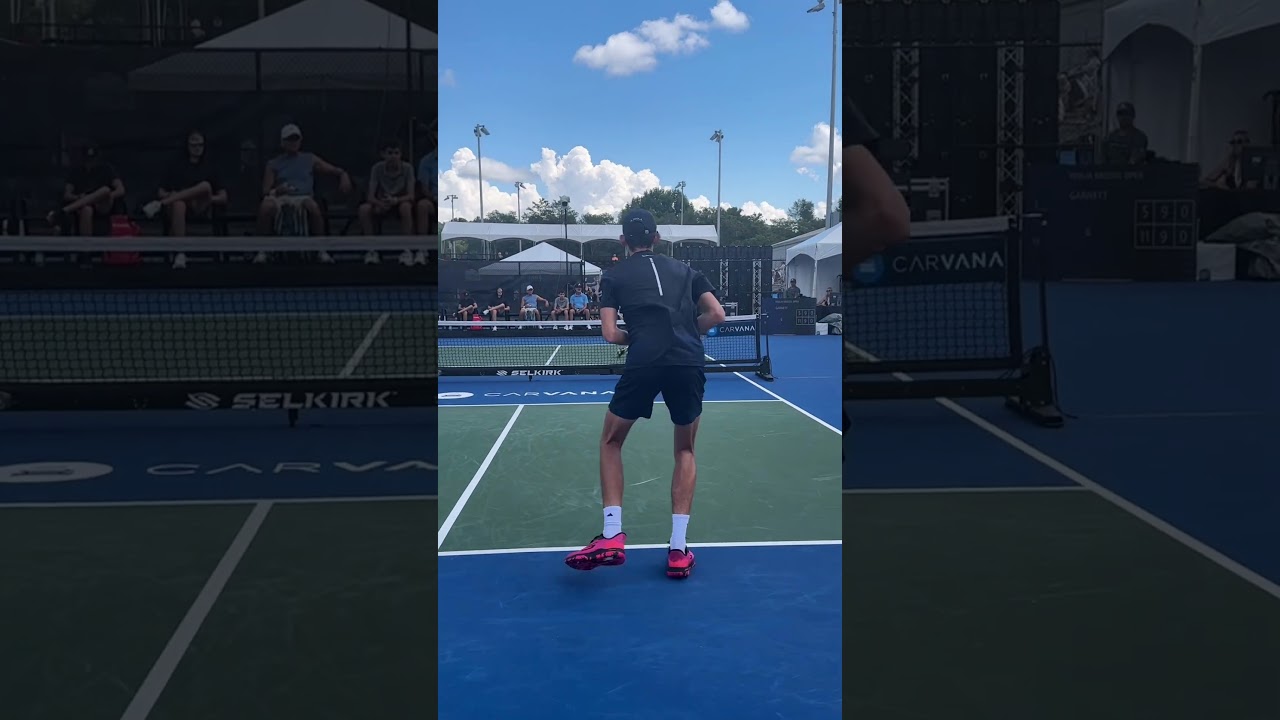 The angle of this pickleball shot is ridiculous