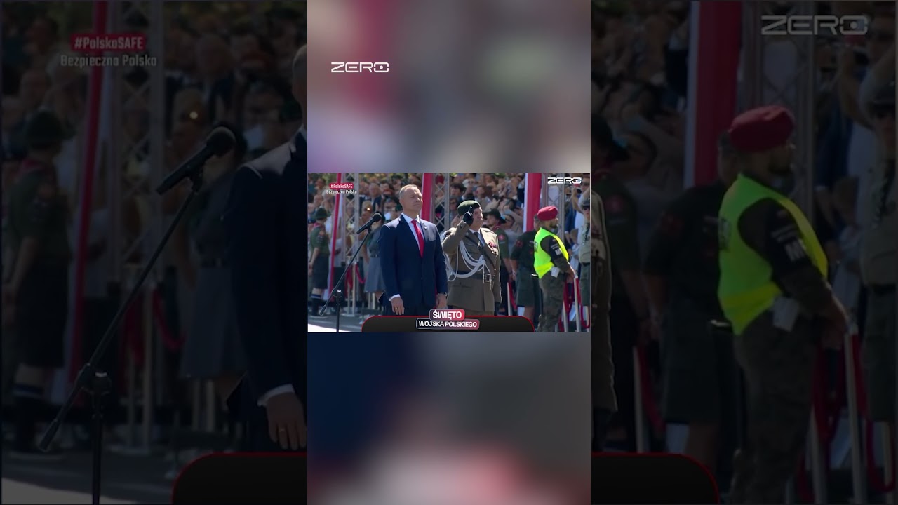 NAWROCKI WITA ŻOŁNIERZY NA DEFILADZIE WOJSKOWEJ