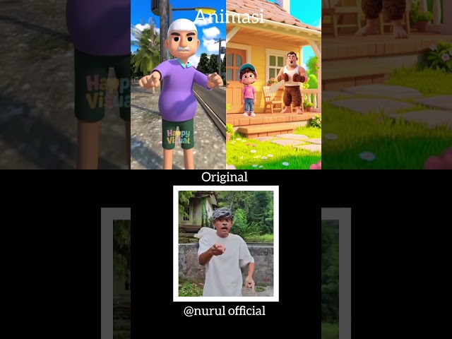 animasi vs original - to to sandal bapak mana🤣 #memes