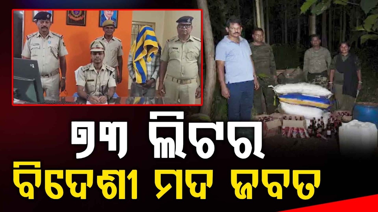 Gajapati Liquor Seizure: 73 Liters Foreign Liquor Seized, 1 Arrested in Adaba | Argus News