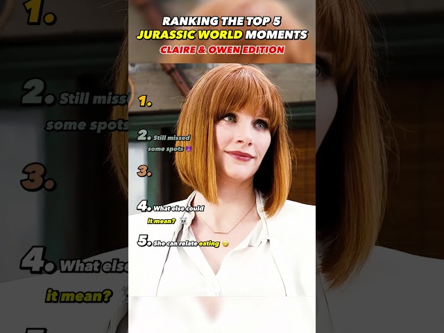 Ranking The Top 5 Jurassic World Moments Claire & Owen Edition 🤣