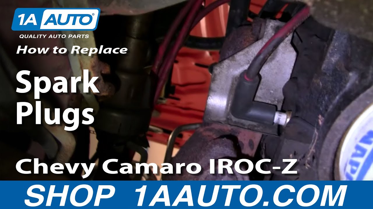 How To Replace Spark Plugs 305 350 82-92 Chevy Camaro IROC ... acdelco alternator wiring diagram 