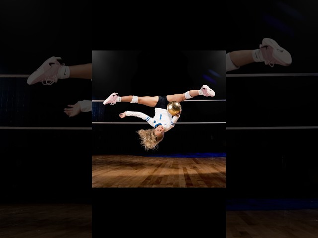 One step aerial with a volleyball! Impressive! #sportsphotography