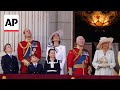 King Charles and royal family watch fly-past from Buckingham Palace