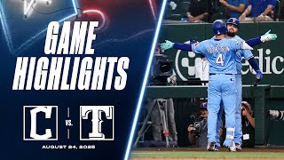 Guardians vs. Rangers Game Highlights (8/24/25) | MLB Highlights