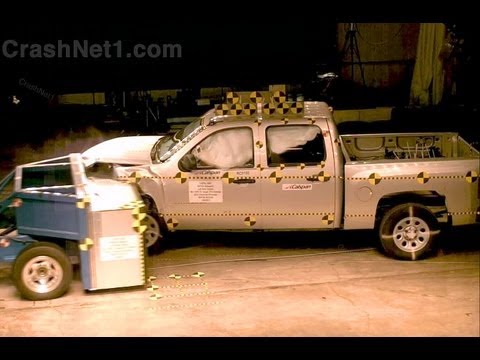 Видео краш-теста Chevrolet Silverado 1500 crew cab с 2008 года