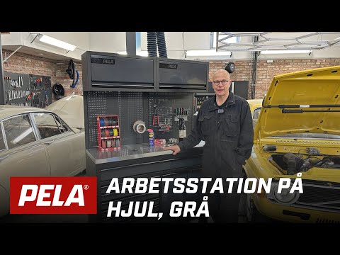 Nyhet - PELA Arbetsstation på hjul, grå hos Verktygsboden