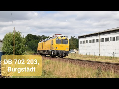 4K | DB Netz 702 203 komt door Burgstädt richting Chemnitz!