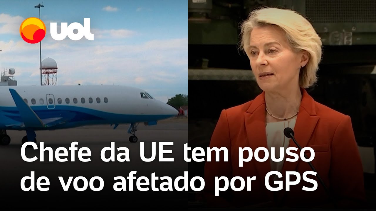 Chefe da UE tem pouso de voo afetado por GPS suspeita recai sobre a Rússia confira