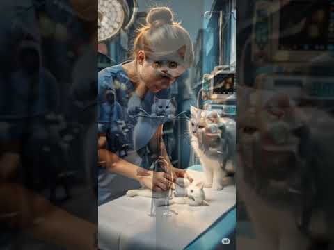 Why This cat in emergency ! #short #whitecat #kitten, #catvideo, #viralvideo