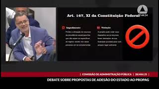 Participação do Diretor do Sinfazfisco-MG, Hugo René de Souza, no debate, na ALMG, sobre a adesão de MG ao Propag