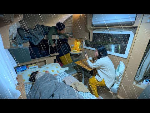 降り続く大雨の車中泊｜楽しい旅が一変！娘に起きた異変