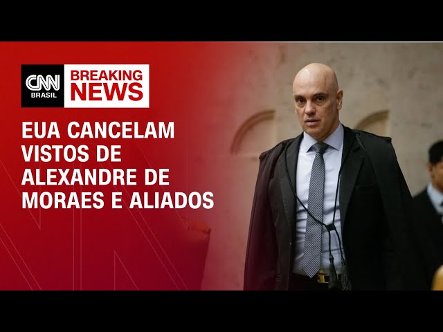 Estados Unidos cancelam vistos de Alexandre de Moraes e de aliados | CNN PRIME TIME