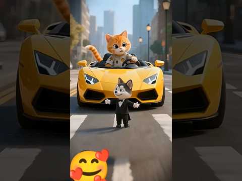 Shocking! The poor kitten has the Transformer Bumblebee! #shorts #cat #ai #story #kitten
