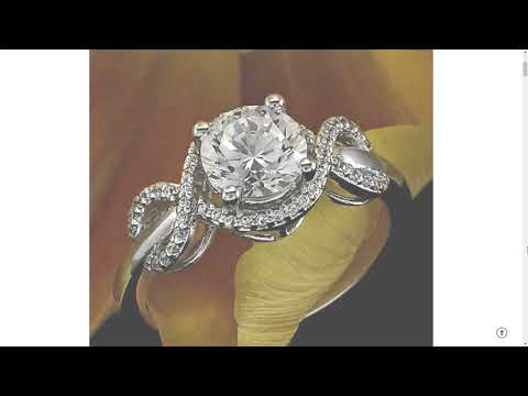 1.17 CT ROUND CUT DIAMOND HALO ENGAGEMENT RING 14K WHITE GOLD #daimondjewellery