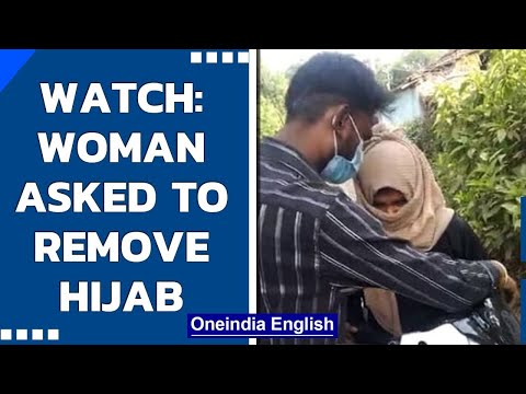 Viral video: Woman forced to take off her burqa and hijab by mob in Madhya Pradesh Viral video: Woman forced to take off her burqa and hijab by mob in Madhya Pradesh
