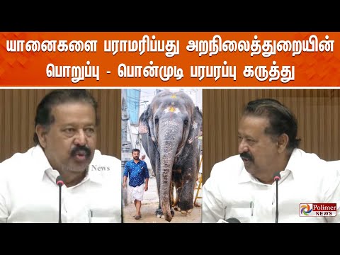 ?LIVE : யானைகளை பராமரிப்பது அறநிலைத்துறையின் பொறுப்பு - பொன்முடி பரபரப்பு கருத்து