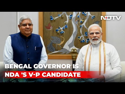Bengal Governor Jagdeep Dhankhar is BJP's Vice Presidential candidate